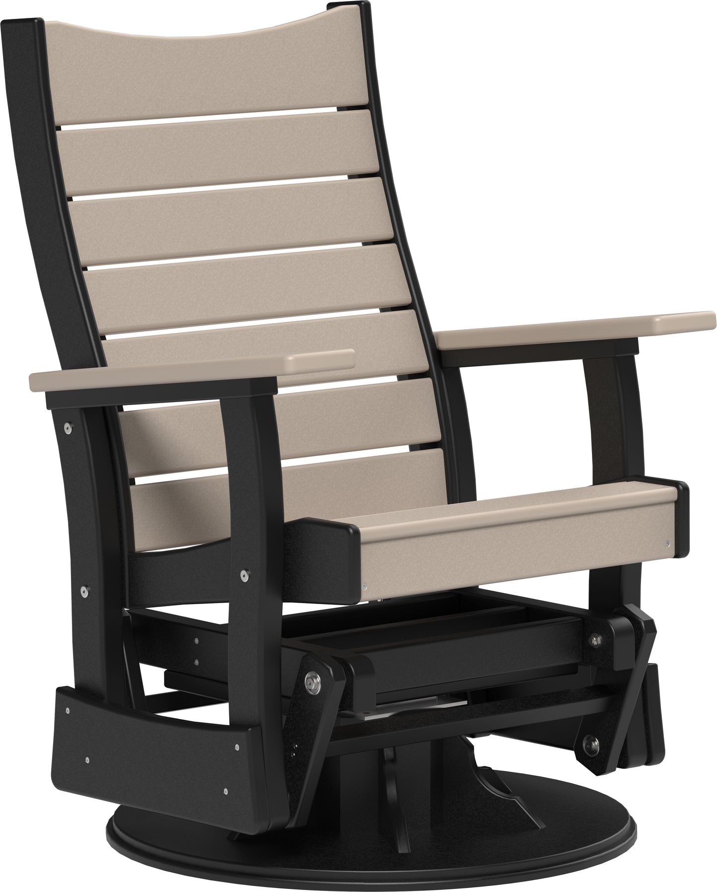 LuxCraft Recycled Plastic 2' Contour Swivel Glider - LEAD TIME TO SHIP 7 BUSINESS DAYS OR LESS