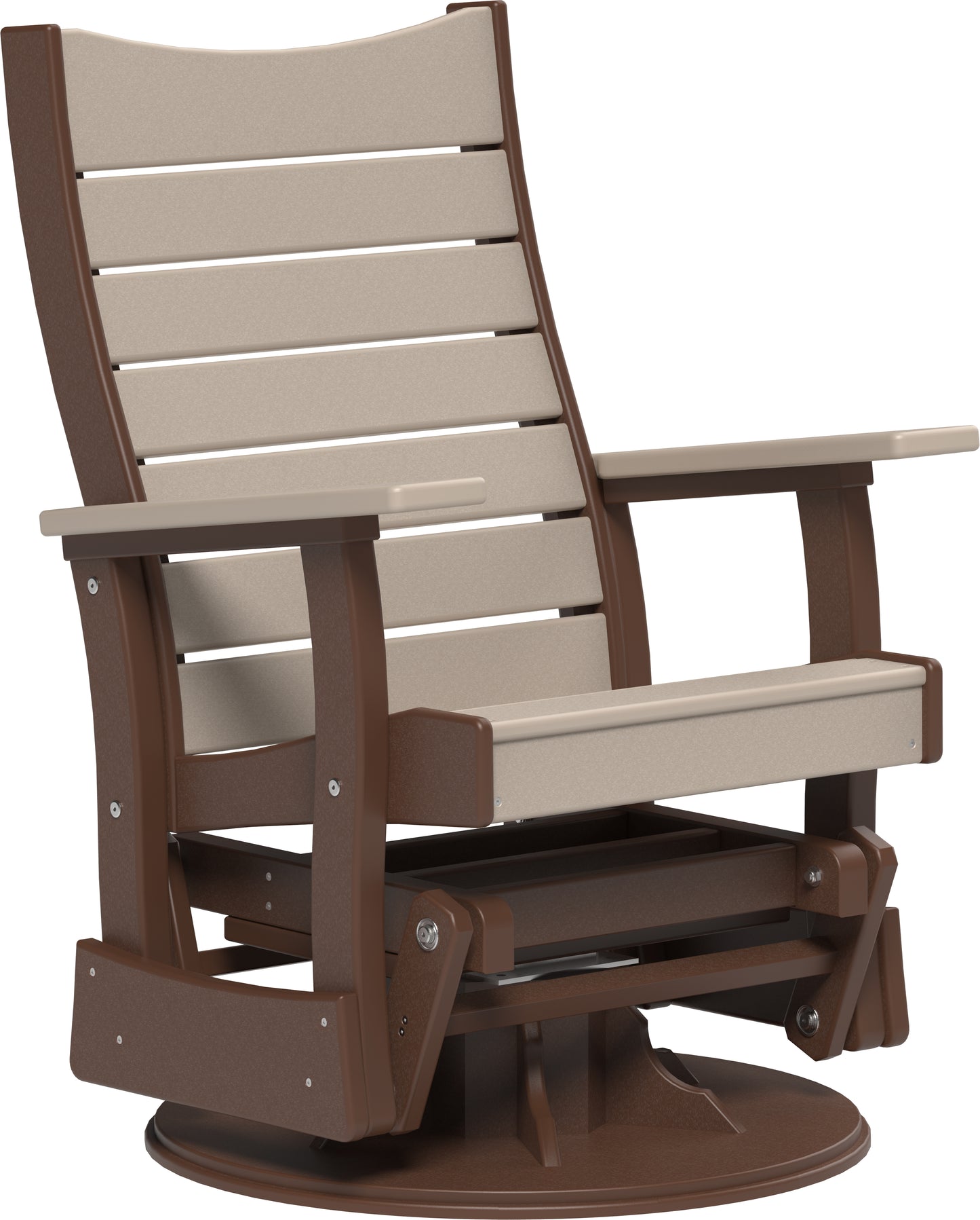 LuxCraft Recycled Plastic 2' Contour Swivel Glider - LEAD TIME TO SHIP 7 BUSINESS DAYS OR LESS