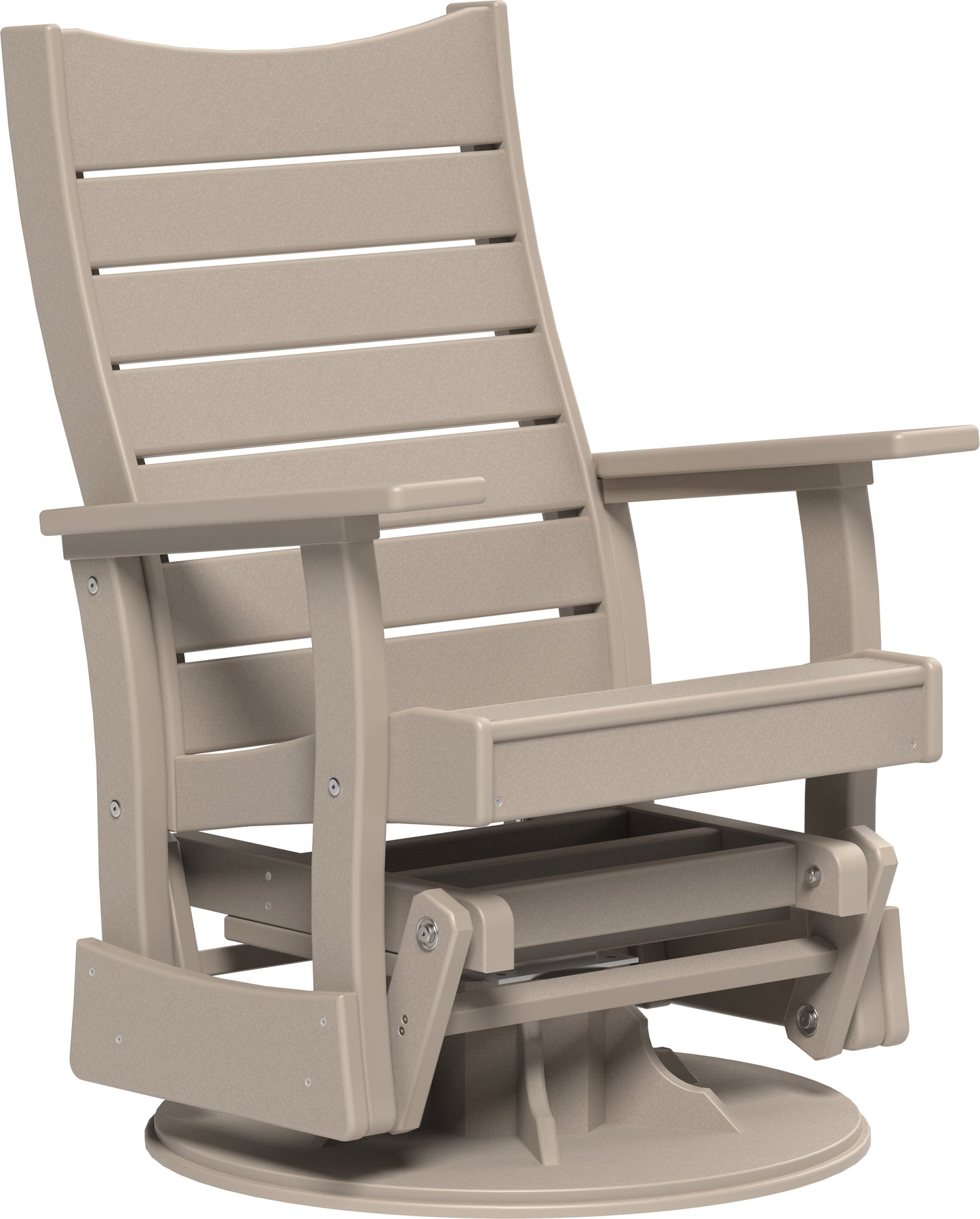 LuxCraft Recycled Plastic 2' Contour Swivel Glider - LEAD TIME TO SHIP 7 BUSINESS DAYS OR LESS