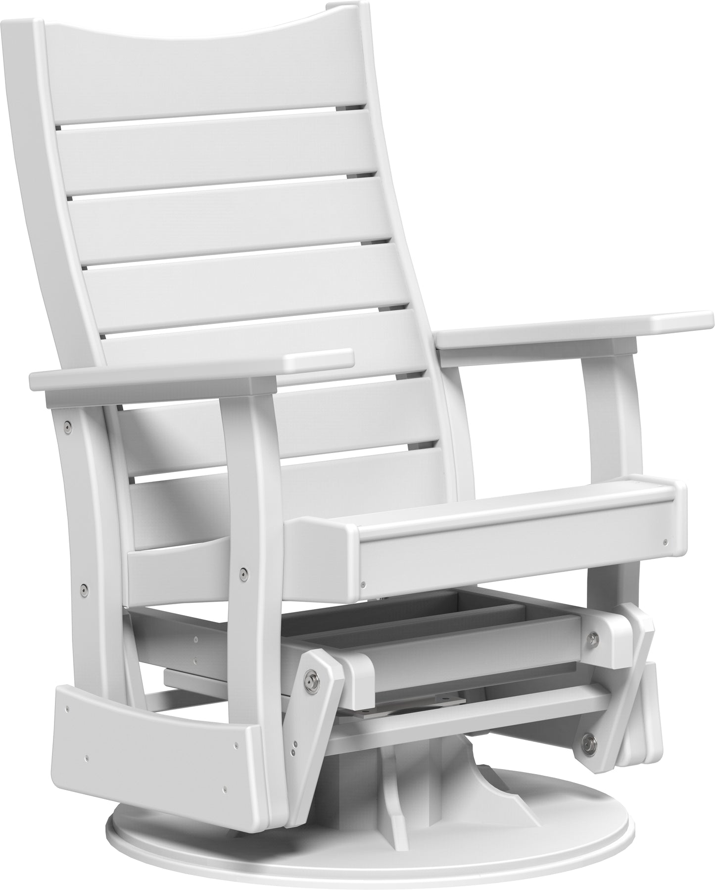 LuxCraft Recycled Plastic 2' Contour Swivel Glider - LEAD TIME TO SHIP 7 BUSINESS DAYS OR LESS