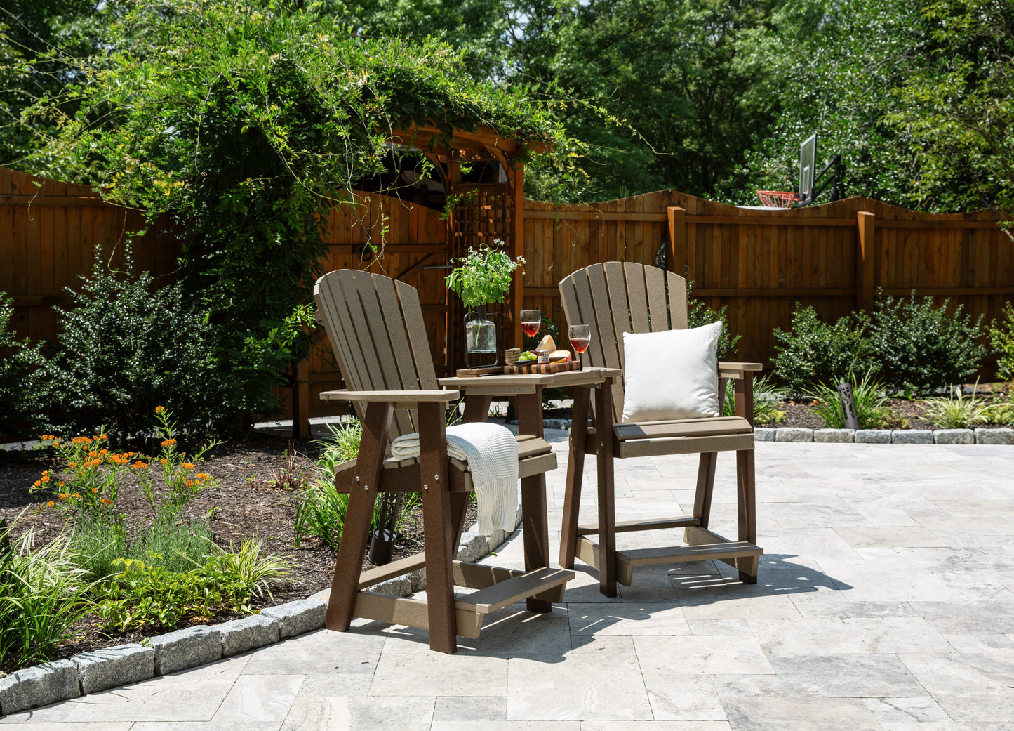 Leisure Lawns Amish Made Recycled Plastic Balcony Settee Model  #322C (Counter Height) - LEAD TIME TO SHIP 4 WEEKS