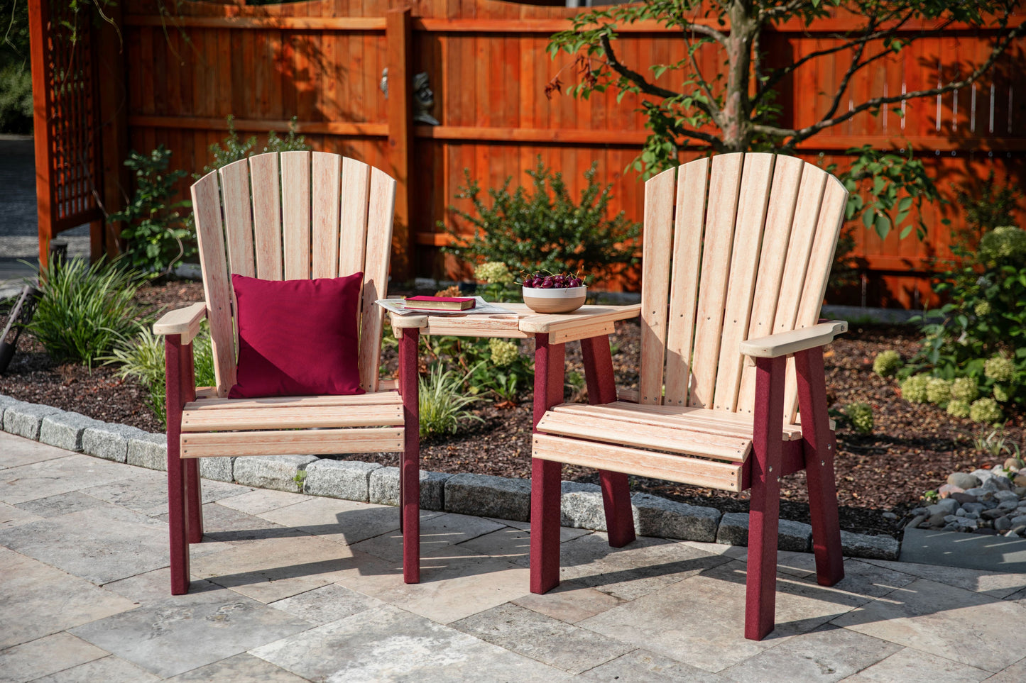Leisure Lawns Amish Made Recycled Plastic Fanback Settee Model #322D (Dining Height)- LEAD TIME TO SHIP 8 WEEKS OR LESS