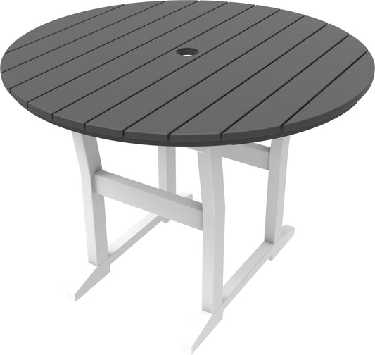 Seaside Casual Recycled Plastic Coastline Cafe Round Dining Table - LEAD TIME TO SHIP 2 TO 4 WEEKS
