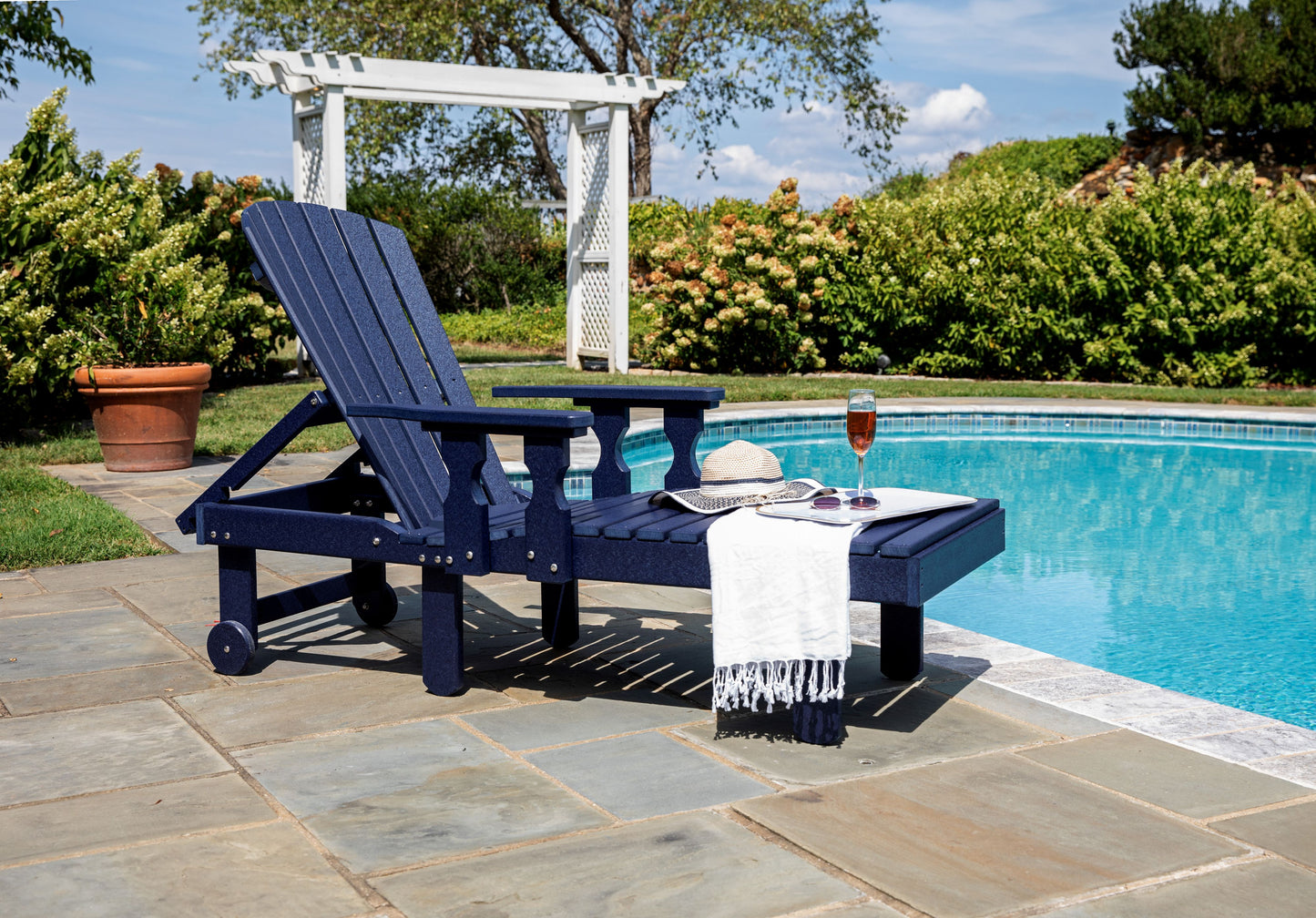 Leisure Lawns Amish Made Recycled Plastic Fanback Lounge w/ Arms Model #331A - LEAD TIME TO SHIP 4 WEEKS