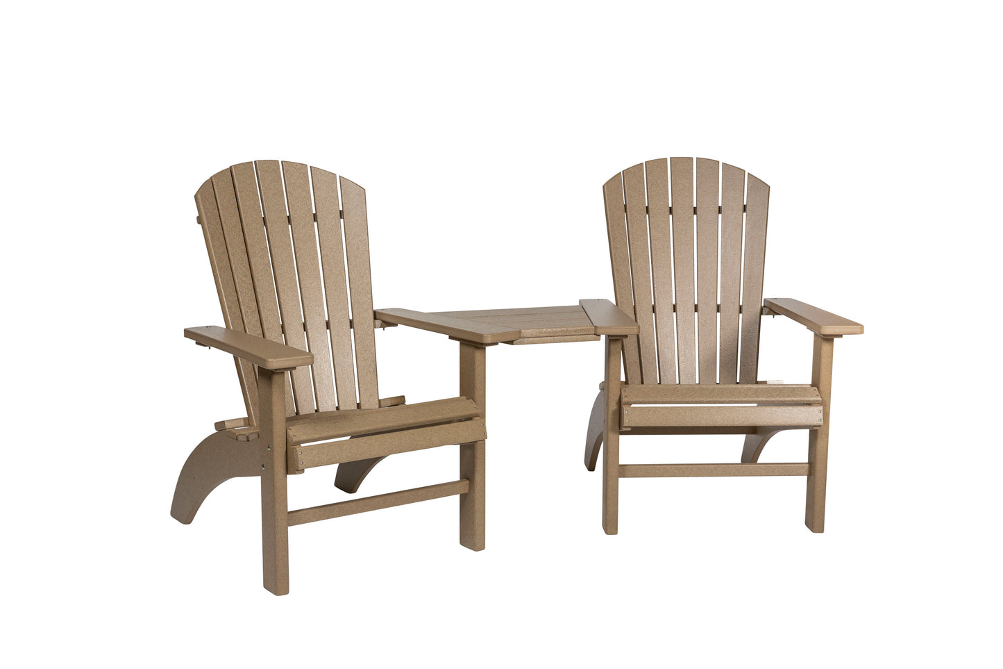 Leisure Lawns Amish Made Recycled Plastic Deluxe Fanback Settee Model #382- LEAD TIME TO SHIP 8 WEEKS OR LESS