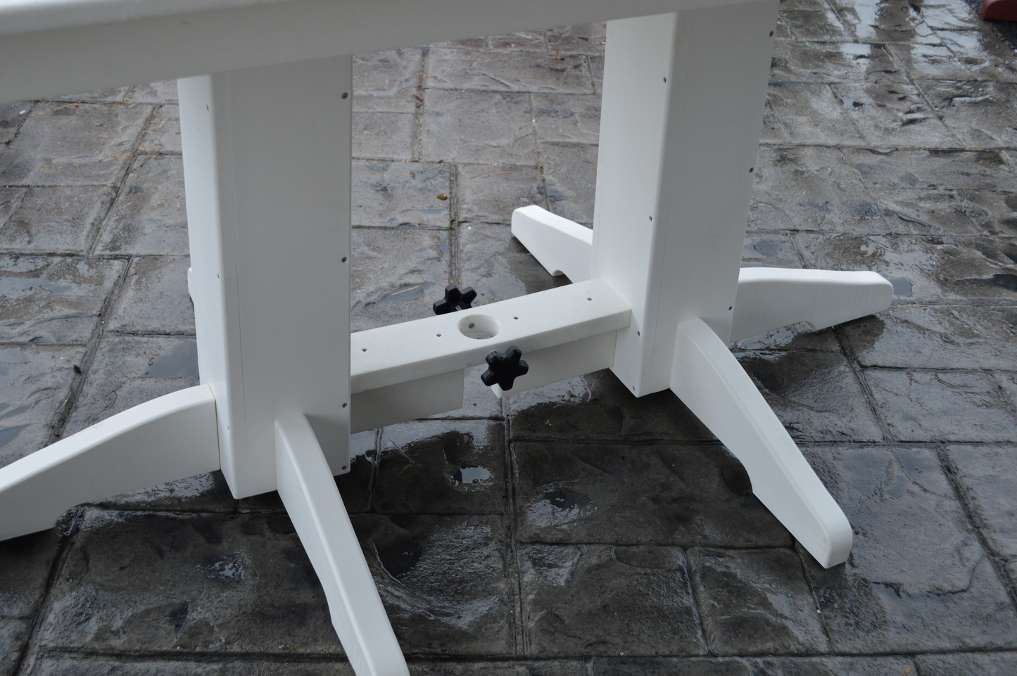 Bryton Park Poly Furniture Recycled 6' Rectangular Table with Fanback Balcony Chairs 7 Piece Set (Counter Height) - LEAD TIME TO SHIP 3 WEEKS OR LESS