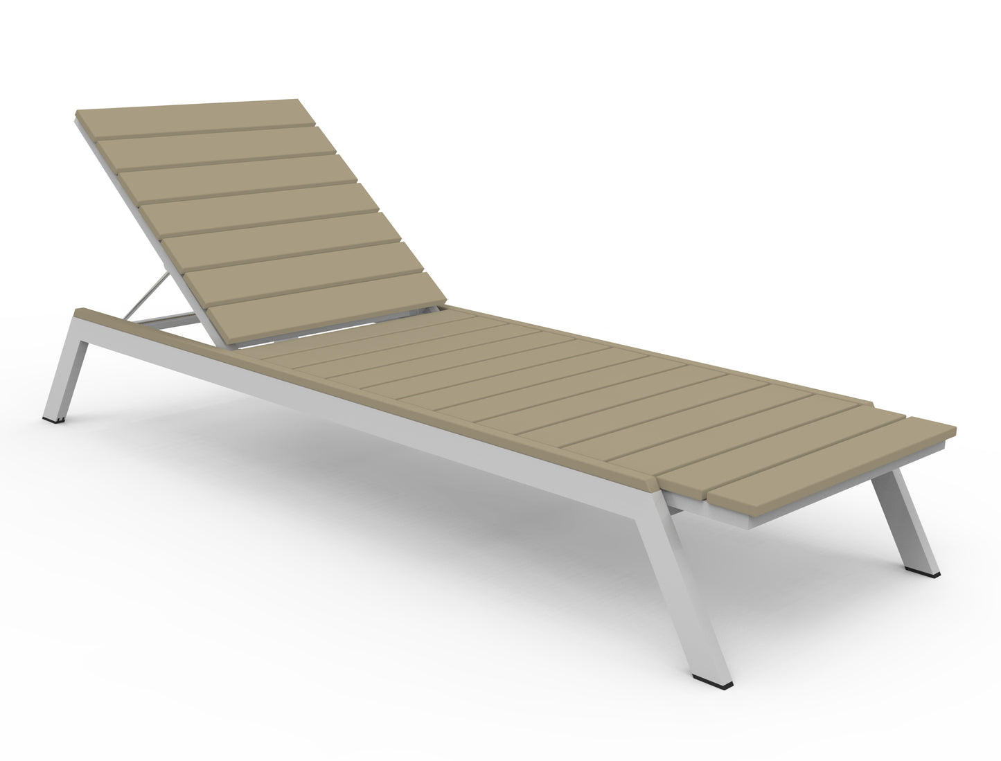 Seaside Casual Recycled Plastic MAD Chaise Slatted- LEAD TIME TO SHIP 2 TO 4 WEEKS