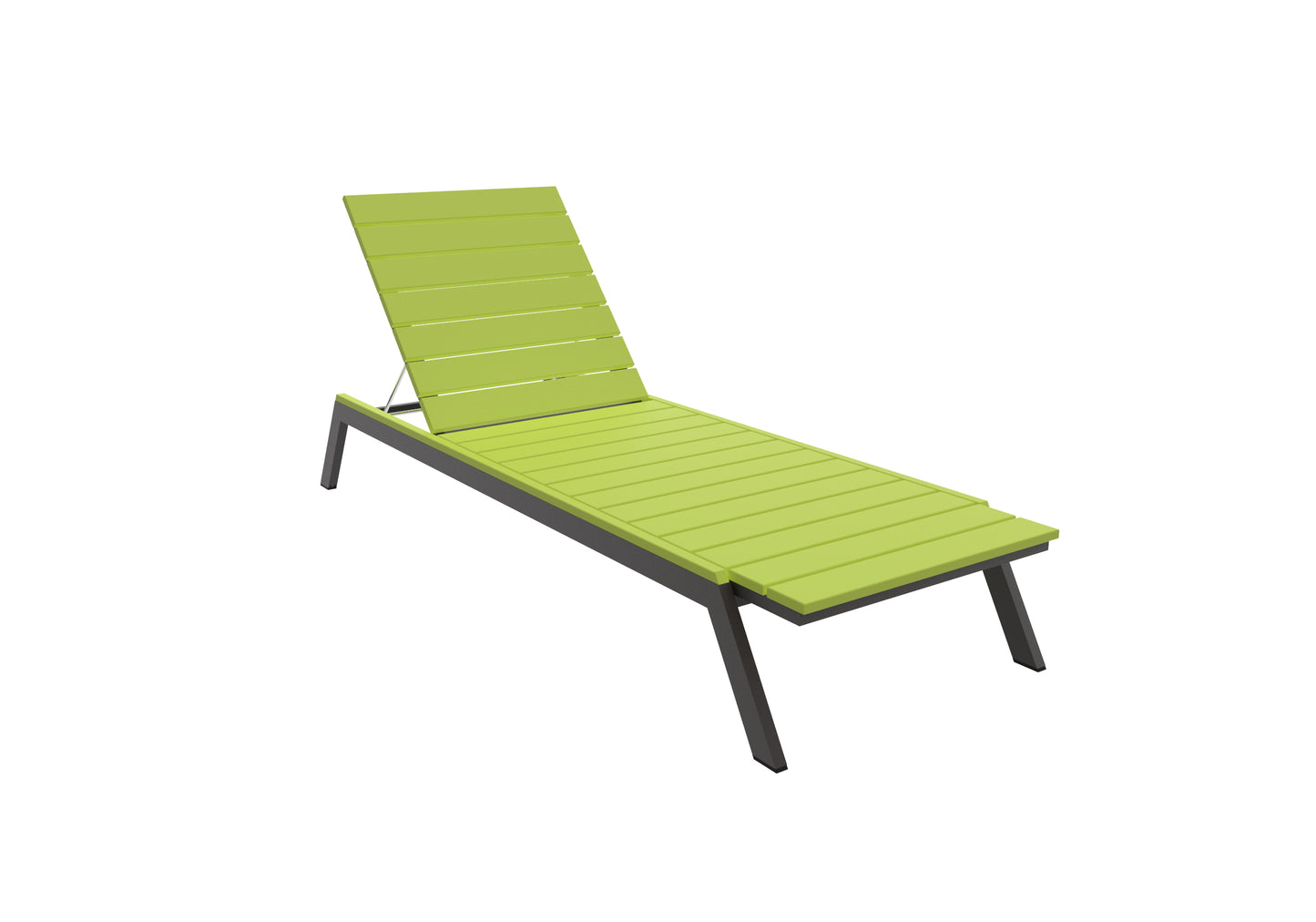 Seaside Casual Recycled Plastic MAD Chaise Slatted- LEAD TIME TO SHIP 2 TO 4 WEEKS