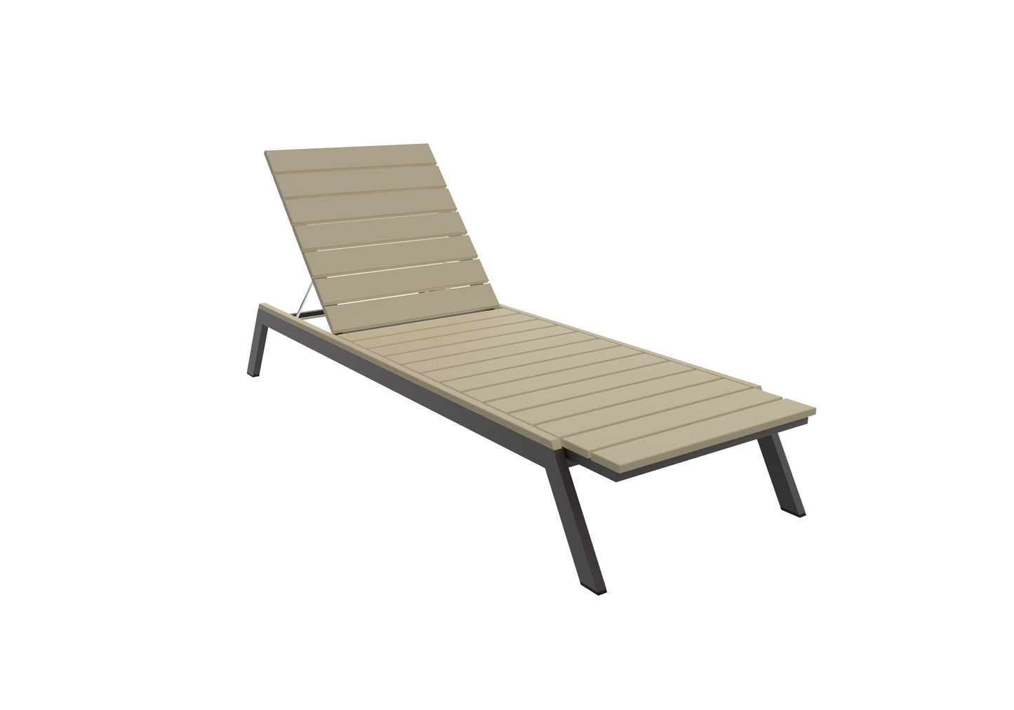 Seaside Casual Recycled Plastic MAD Chaise Slatted- LEAD TIME TO SHIP 2 TO 4 WEEKS