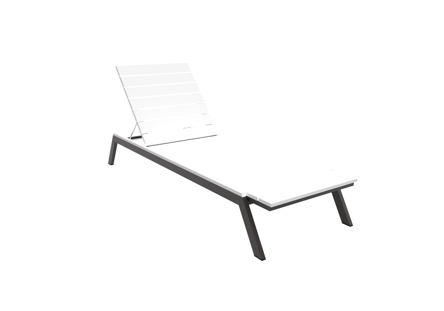 Seaside Casual Recycled Plastic MAD Chaise Slatted- LEAD TIME TO SHIP 2 TO 4 WEEKS