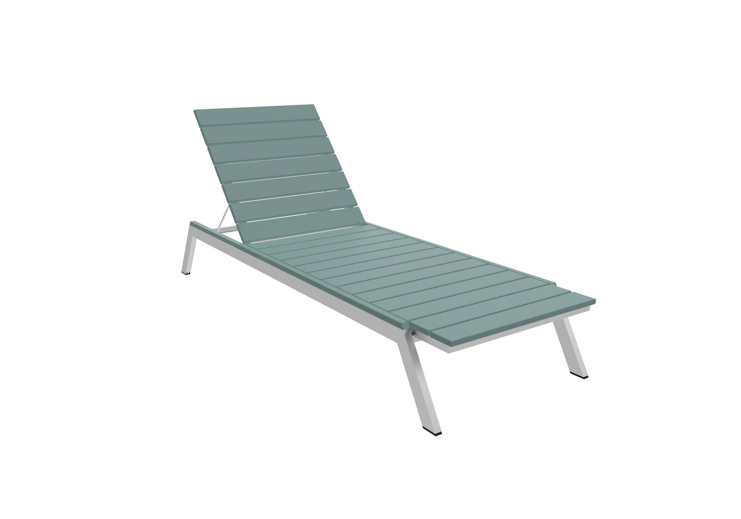 Seaside Casual Recycled Plastic MAD Chaise Slatted- LEAD TIME TO SHIP 2 TO 4 WEEKS