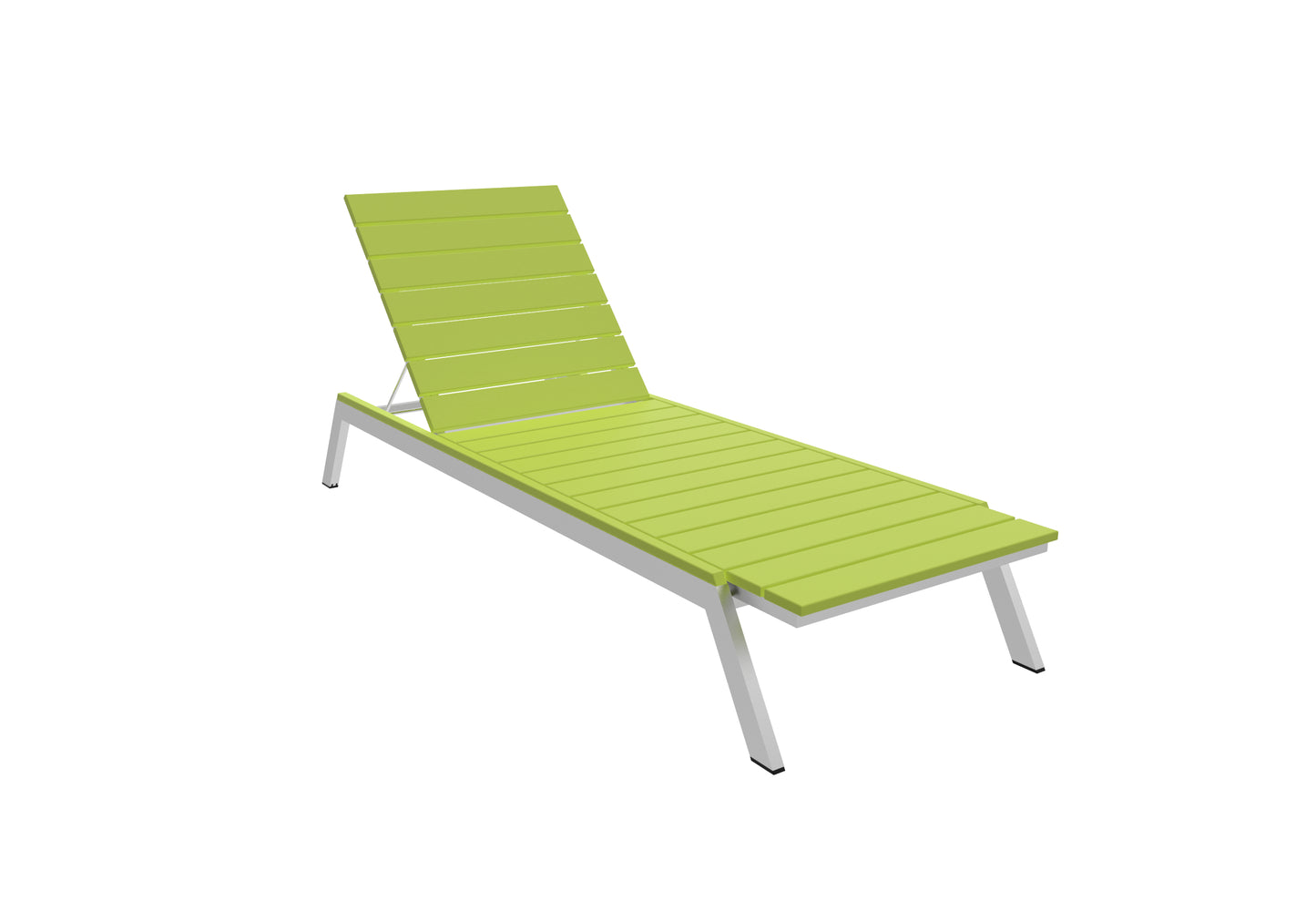 Seaside Casual Recycled Plastic MAD Chaise Slatted- LEAD TIME TO SHIP 2 TO 4 WEEKS