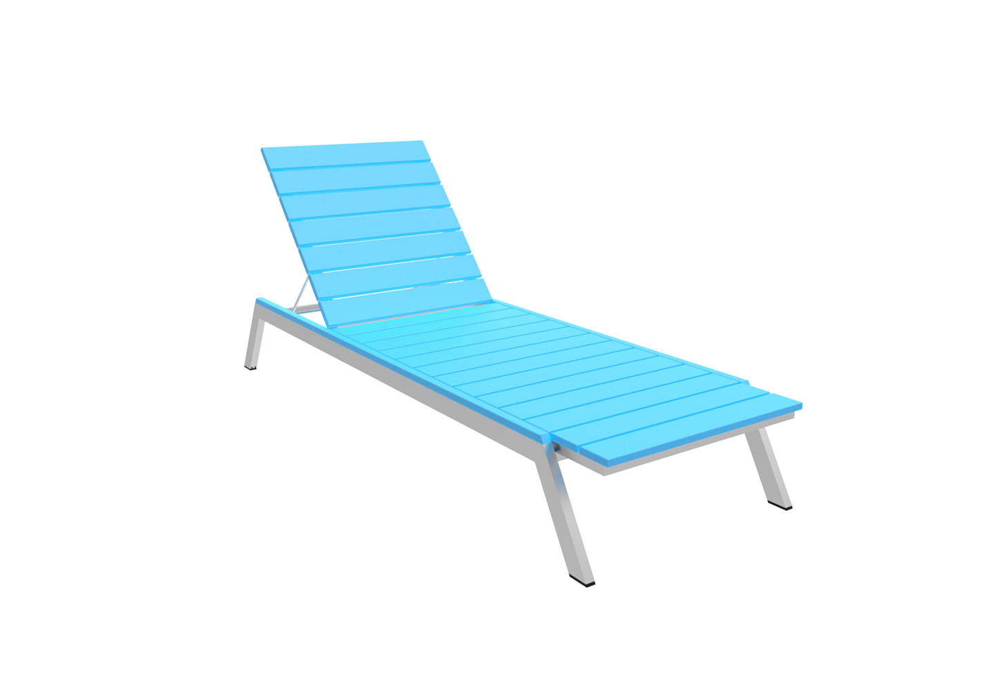 Seaside Casual Recycled Plastic MAD Chaise Slatted- LEAD TIME TO SHIP 2 TO 4 WEEKS