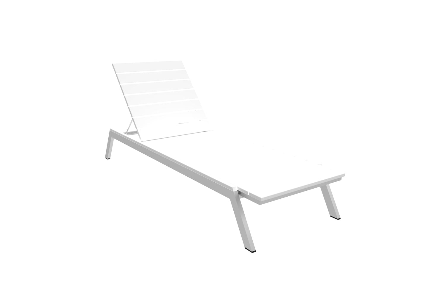 Seaside Casual Recycled Plastic MAD Chaise Slatted- LEAD TIME TO SHIP 2 TO 4 WEEKS