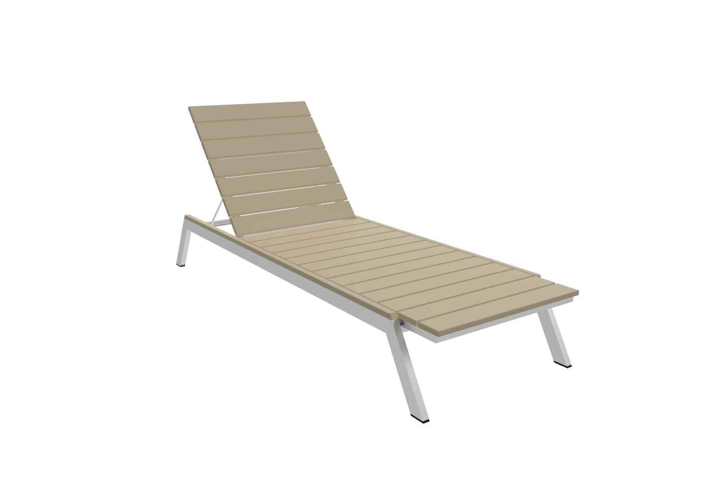 Seaside Casual Recycled Plastic MAD Chaise Slatted- LEAD TIME TO SHIP 2 TO 4 WEEKS