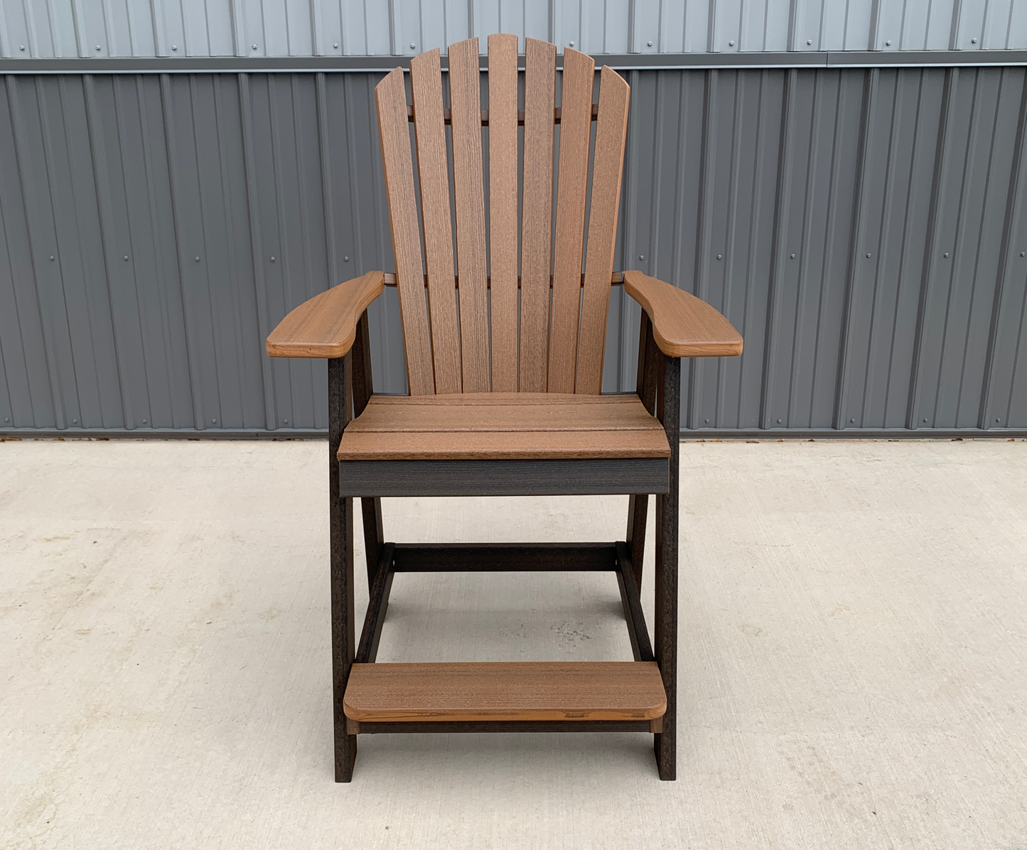 Bryton Park Poly Furniture Recycled Plastic Fanback Balcony Chair (Counter Height) - LEAD TIME TO SHIP 10 BUSINESS DAYS