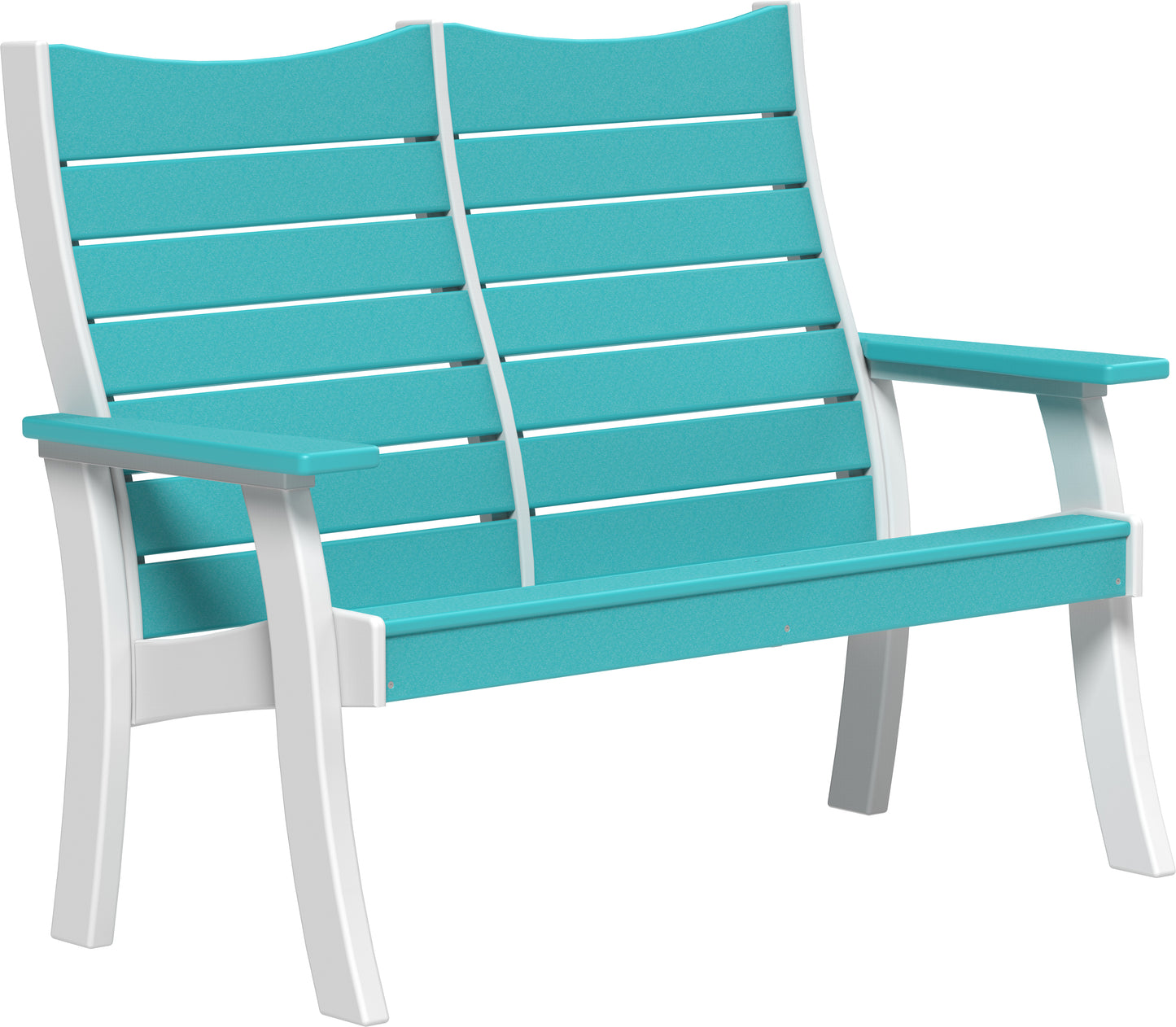 LuxCraft Recycled Plastic 4' Contour Bench - LEAD TIME TO SHIP 7 BUSINESS DAYS OR LESS