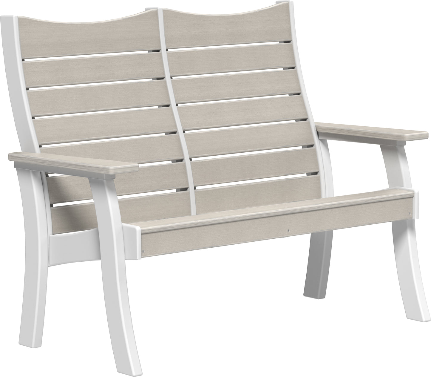 LuxCraft Recycled Plastic 4' Contour Bench - LEAD TIME TO SHIP 7 BUSINESS DAYS OR LESS