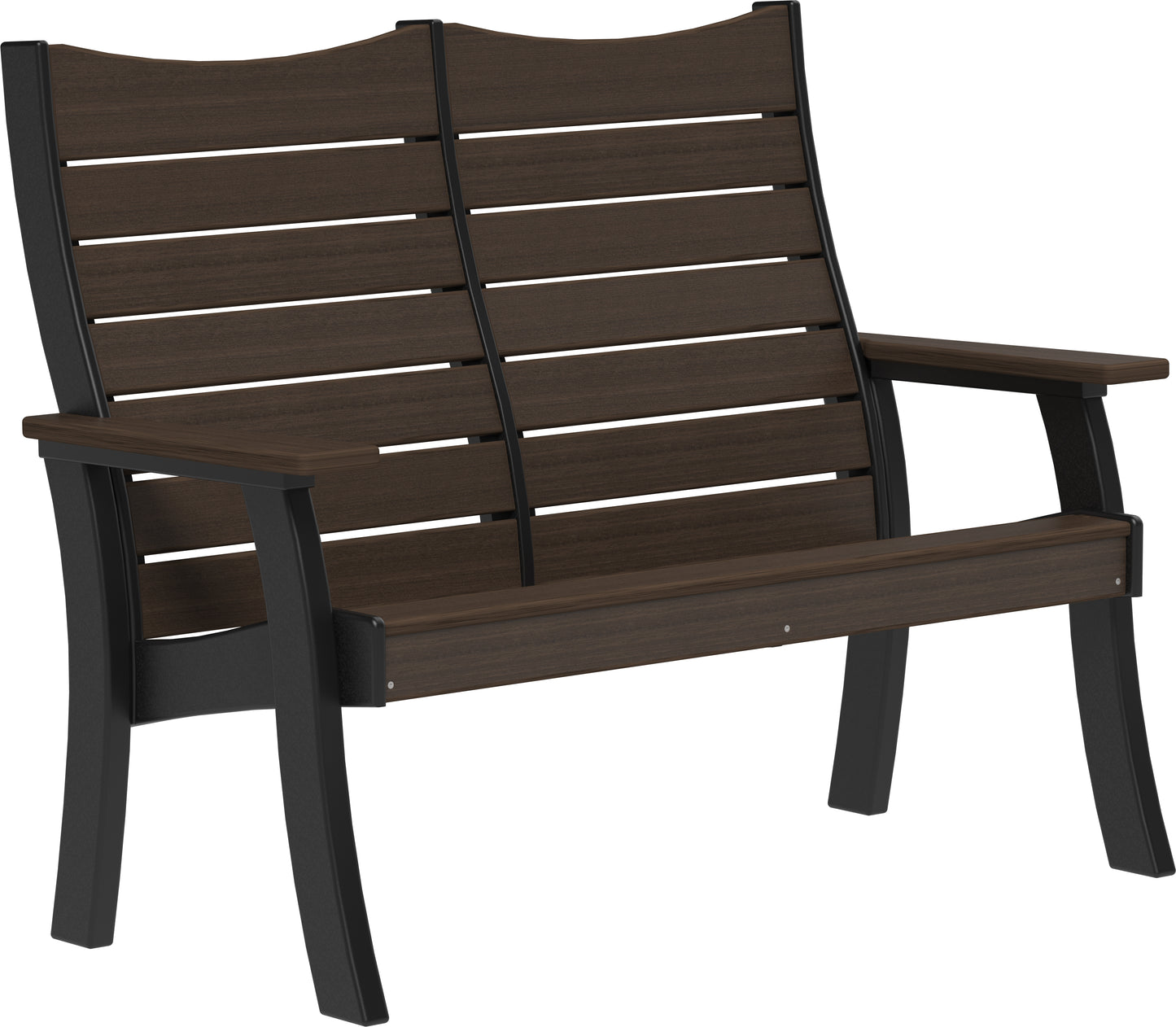 LuxCraft Recycled Plastic 4' Contour Bench - LEAD TIME TO SHIP 7 BUSINESS DAYS OR LESS
