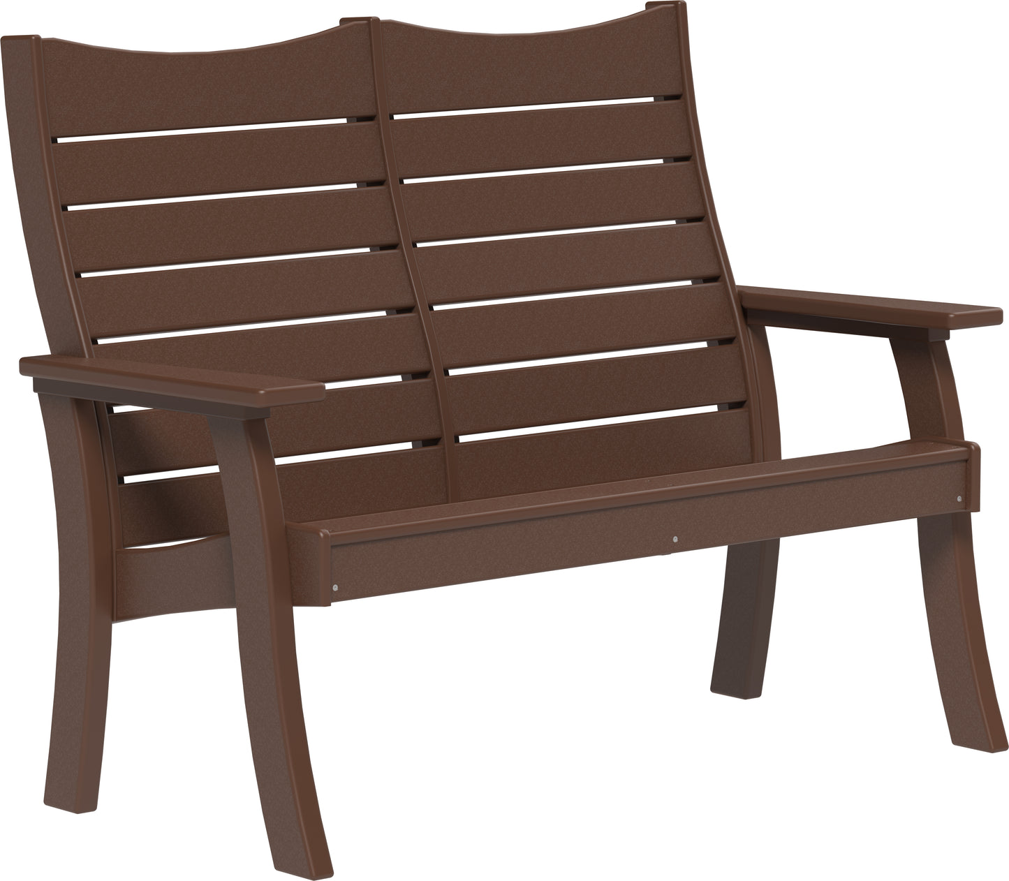 LuxCraft Recycled Plastic 4' Contour Bench - LEAD TIME TO SHIP 7 BUSINESS DAYS OR LESS
