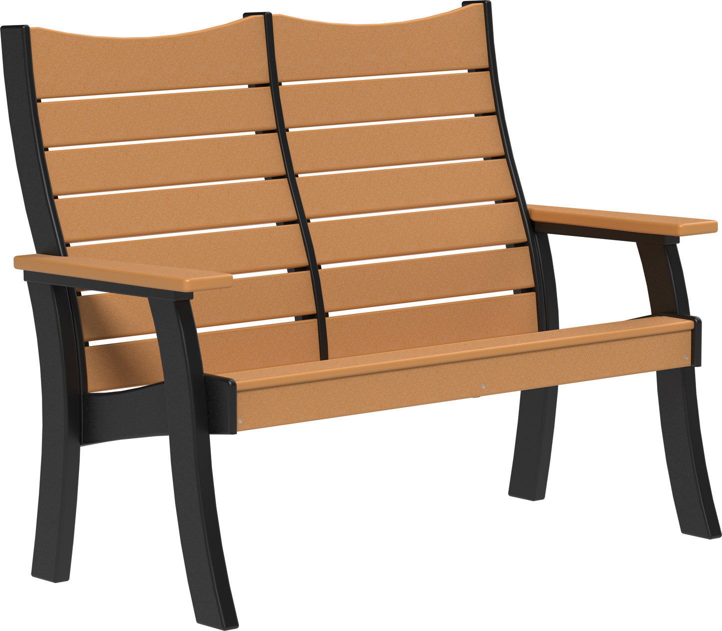 LuxCraft Recycled Plastic 4' Contour Bench - LEAD TIME TO SHIP 7 BUSINESS DAYS OR LESS