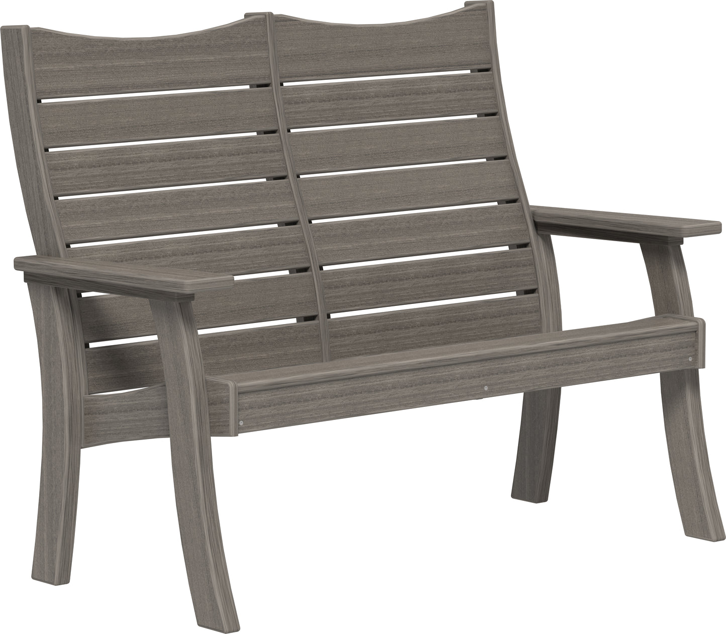 LuxCraft Recycled Plastic 4' Contour Bench - LEAD TIME TO SHIP 7 BUSINESS DAYS OR LESS
