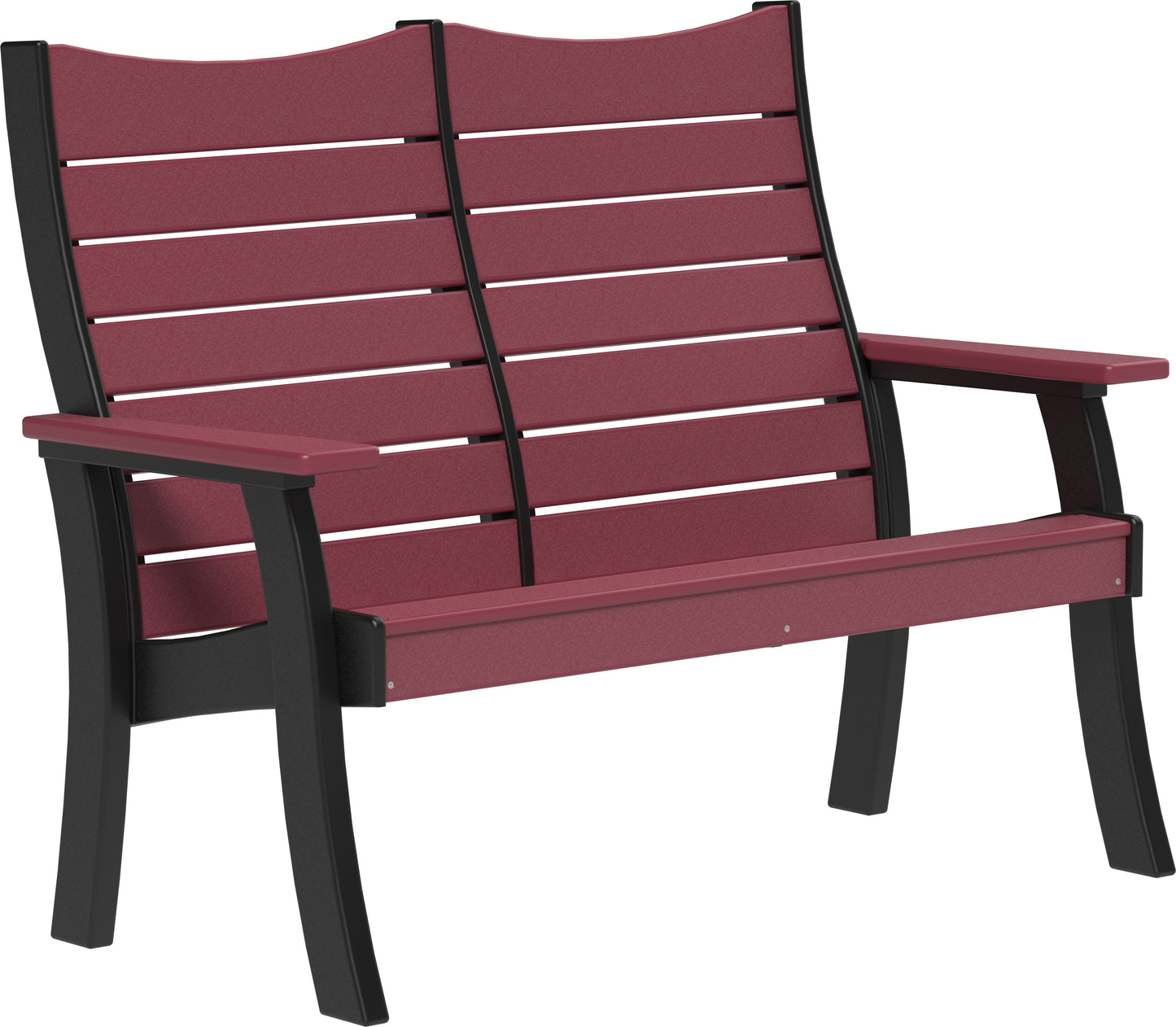 LuxCraft Recycled Plastic 4' Contour Bench - LEAD TIME TO SHIP 7 BUSINESS DAYS OR LESS