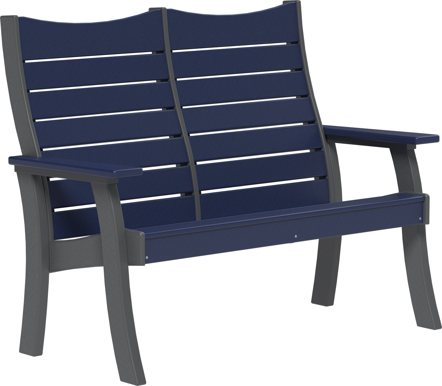 LuxCraft Recycled Plastic 4' Contour Bench - LEAD TIME TO SHIP 7 BUSINESS DAYS OR LESS