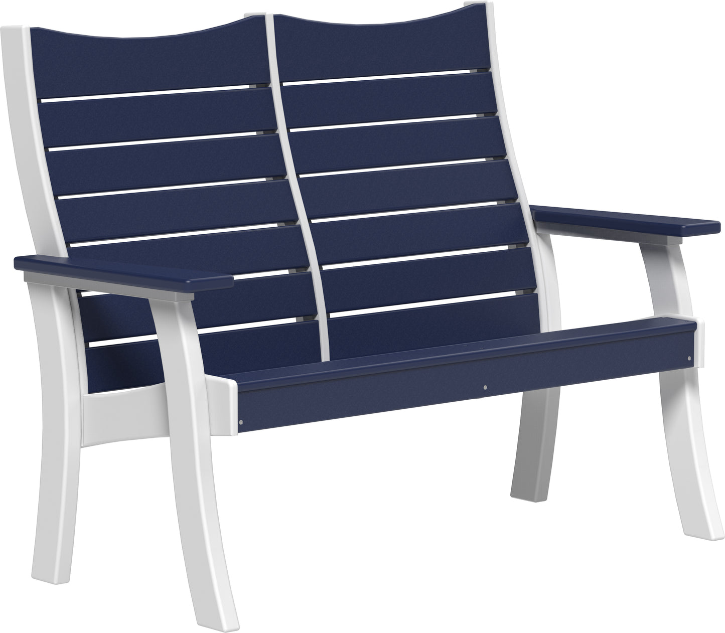 LuxCraft Recycled Plastic 4' Contour Bench - LEAD TIME TO SHIP 7 BUSINESS DAYS OR LESS
