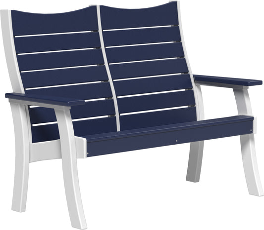 LuxCraft Recycled Plastic 4' Contour Bench - LEAD TIME TO SHIP 7 BUSINESS DAYS OR LESS