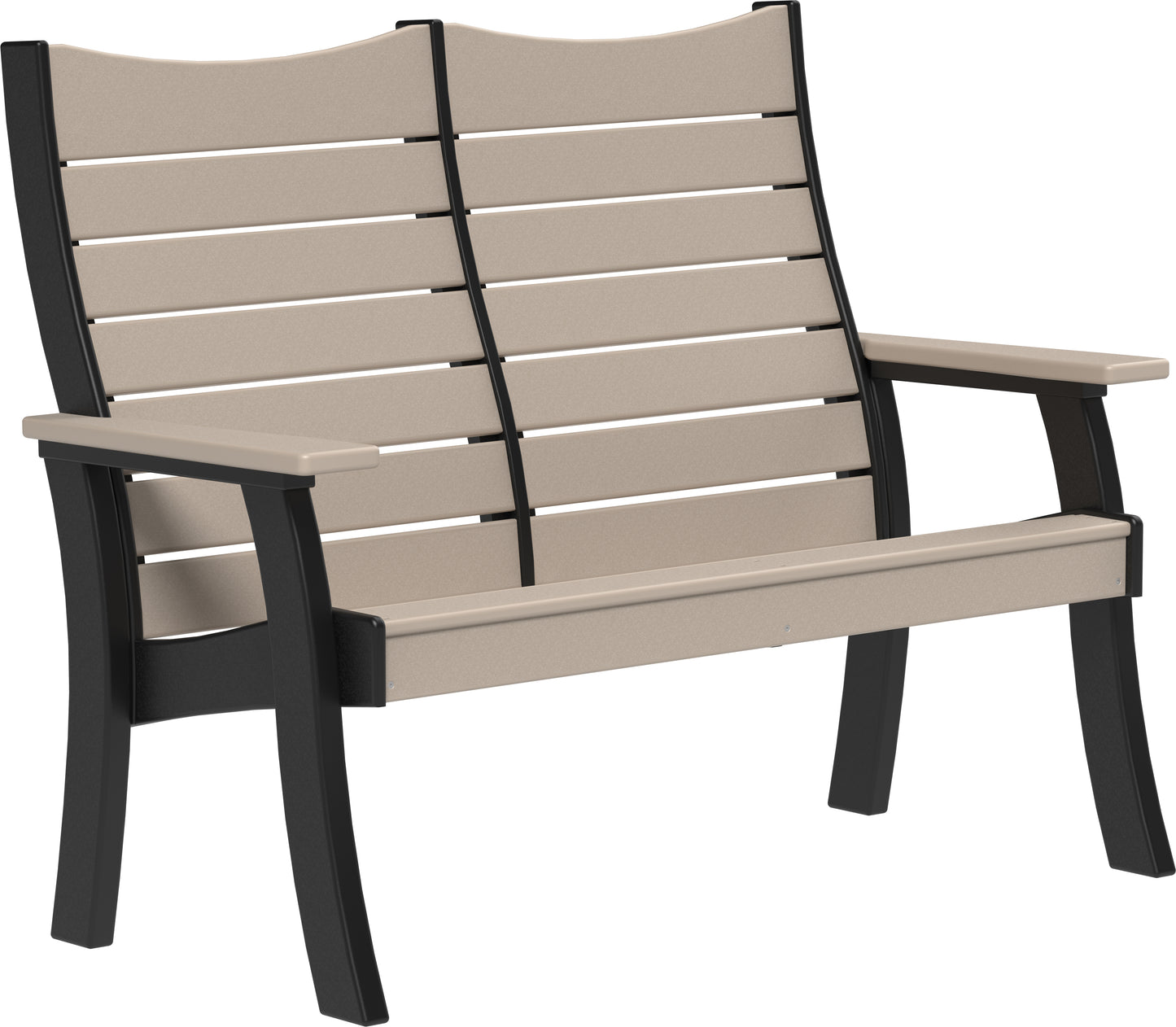 LuxCraft Recycled Plastic 4' Contour Bench - LEAD TIME TO SHIP 7 BUSINESS DAYS OR LESS