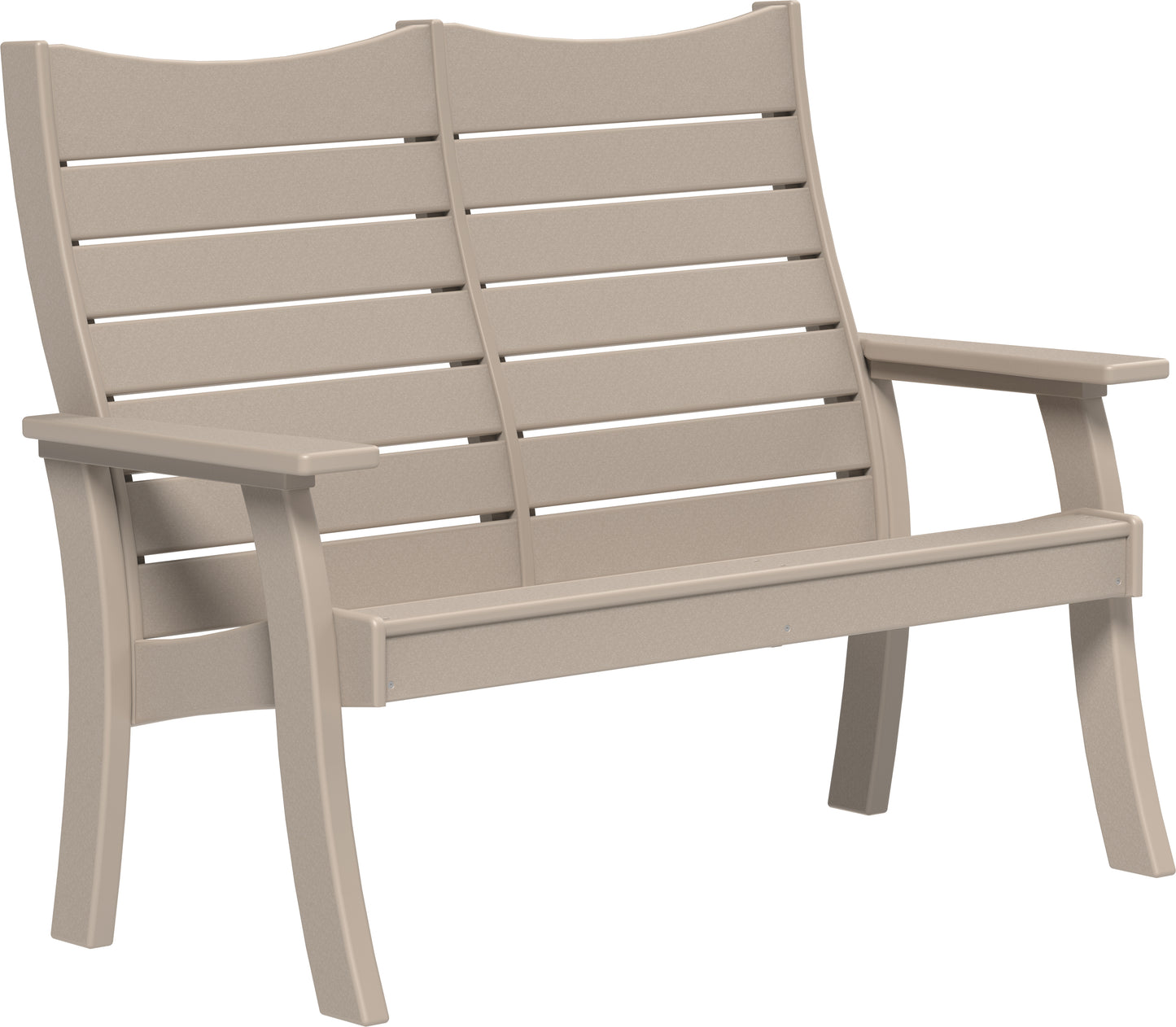 LuxCraft Recycled Plastic 4' Contour Bench - LEAD TIME TO SHIP 7 BUSINESS DAYS OR LESS