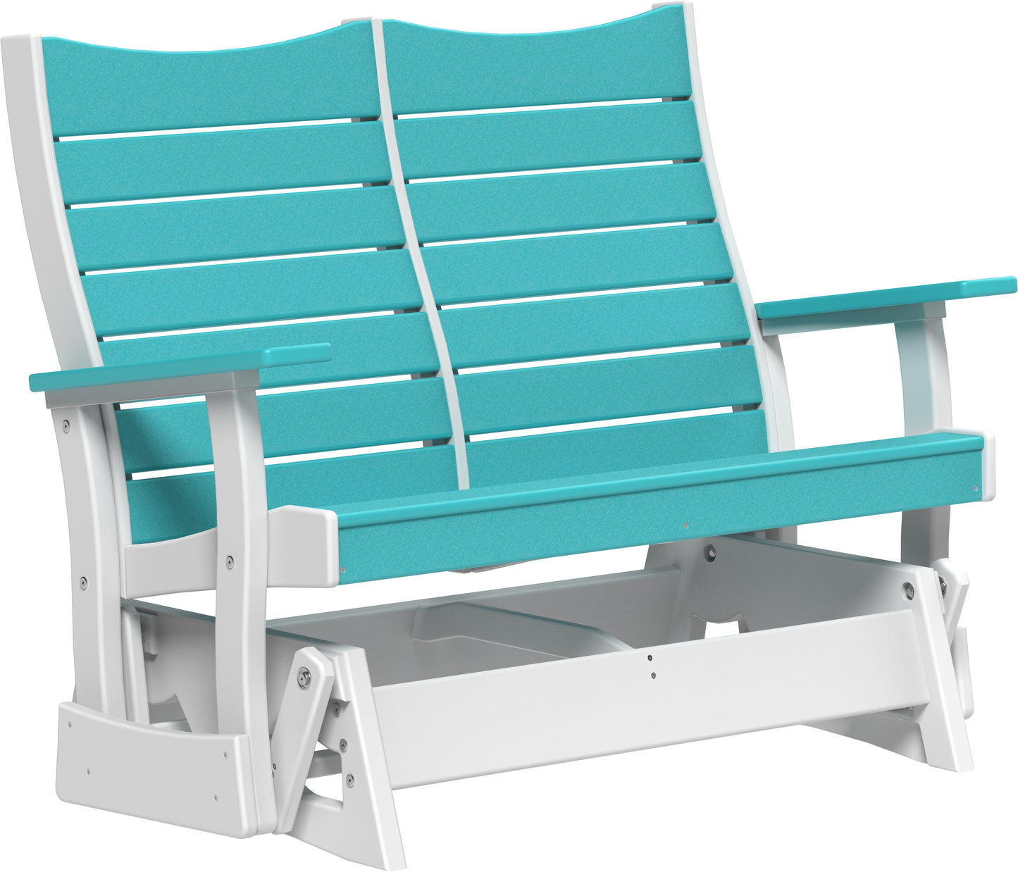 LuxCraft Recycled Plastic 4' Contour Glider - LEAD TIME TO SHIP 7 BUSINESS DAYS OR LESS