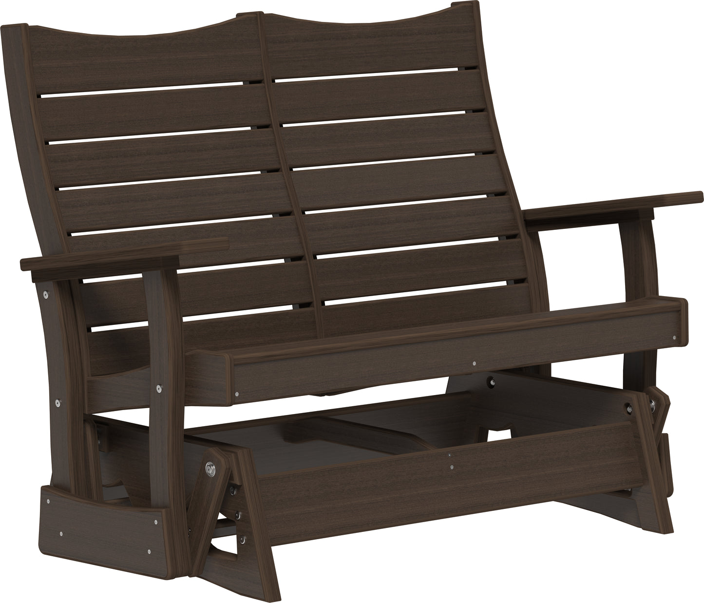 LuxCraft Recycled Plastic 4' Contour Glider - LEAD TIME TO SHIP 7 BUSINESS DAYS OR LESS