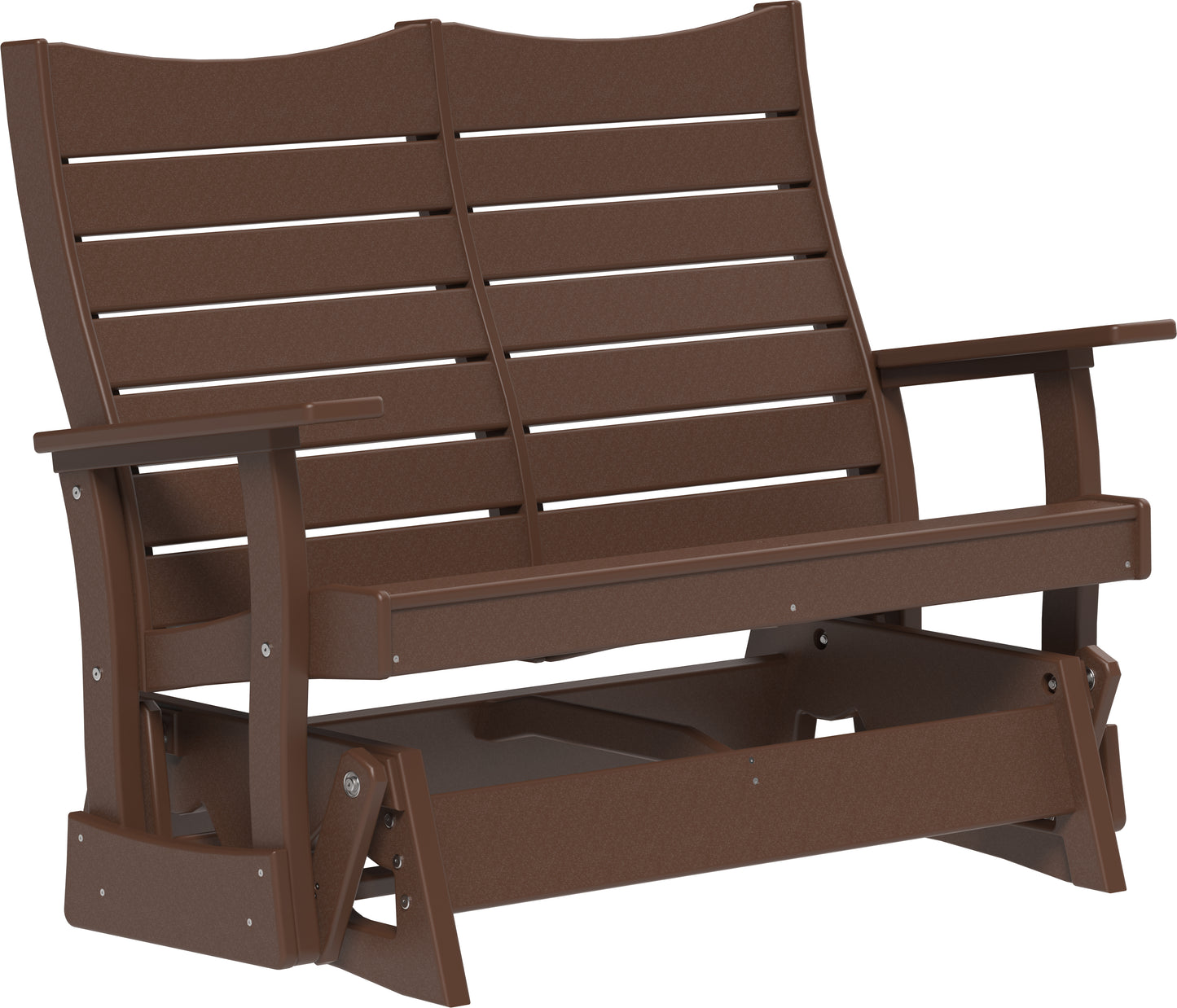 LuxCraft Recycled Plastic 4' Contour Glider - LEAD TIME TO SHIP 7 BUSINESS DAYS OR LESS