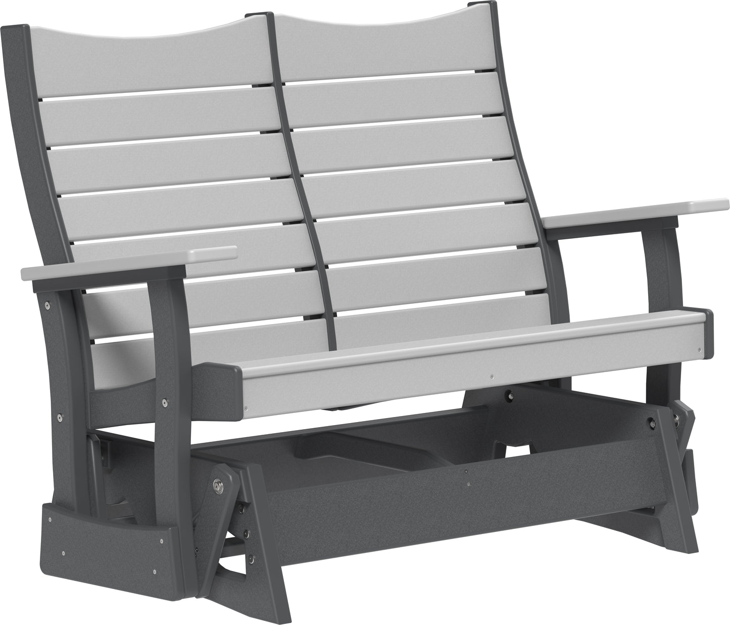 LuxCraft Recycled Plastic 4' Contour Glider - LEAD TIME TO SHIP 7 BUSINESS DAYS OR LESS