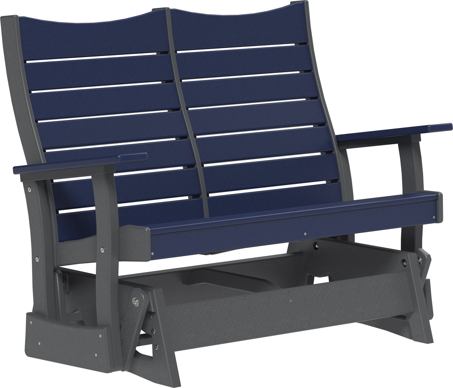 LuxCraft Recycled Plastic 4' Contour Glider - LEAD TIME TO SHIP 7 BUSINESS DAYS OR LESS