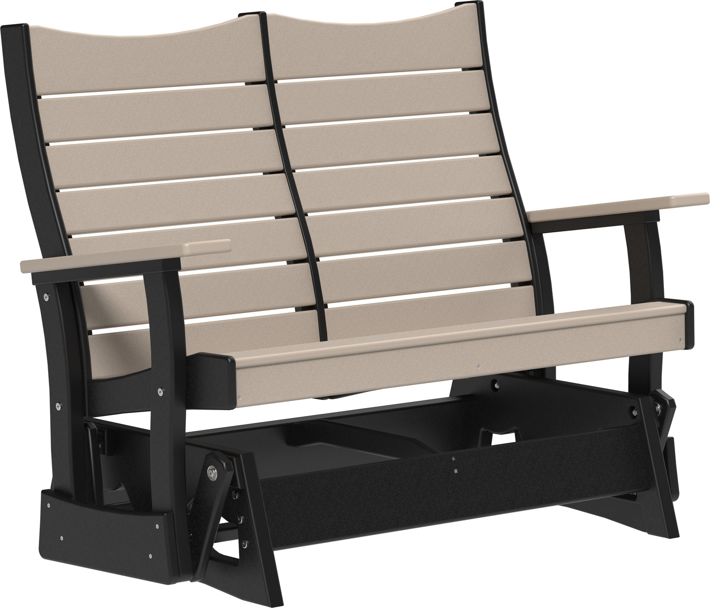 LuxCraft Recycled Plastic 4' Contour Glider - LEAD TIME TO SHIP 7 BUSINESS DAYS OR LESS