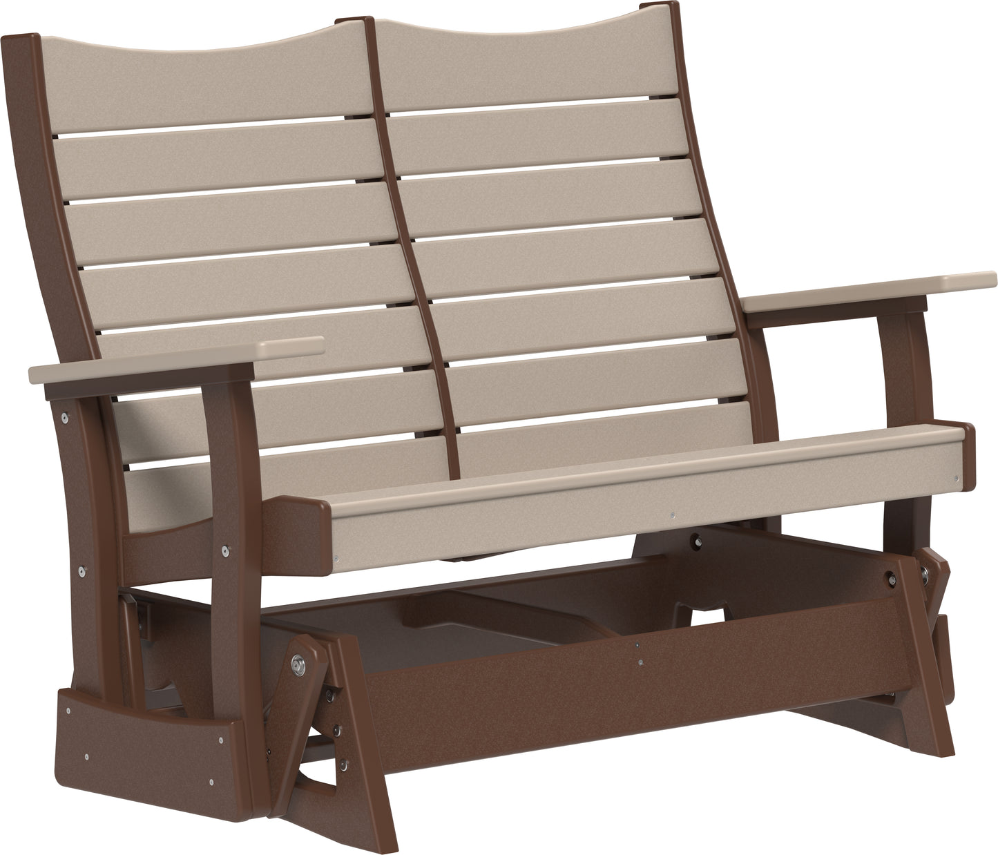 LuxCraft Recycled Plastic 4' Contour Glider - LEAD TIME TO SHIP 7 BUSINESS DAYS OR LESS