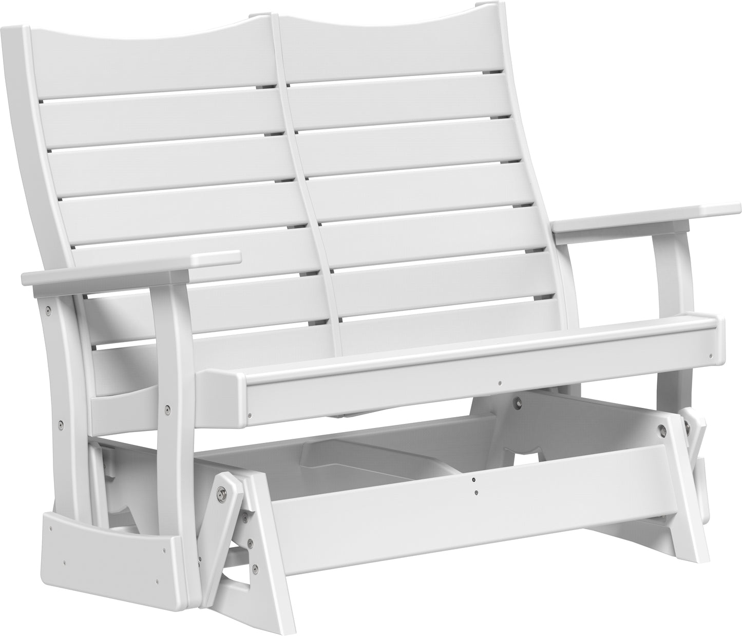 LuxCraft Recycled Plastic 4' Contour Glider - LEAD TIME TO SHIP 7 BUSINESS DAYS OR LESS