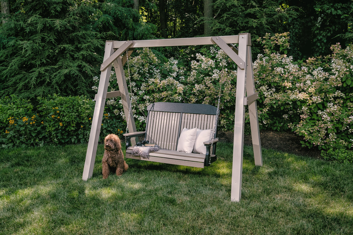 LuxCraft  A-Frame Vinyl Swing Stand (SWING SOLD SEPARATELY) - LEAD TIME TO SHIP 3 TO 4 WEEKS