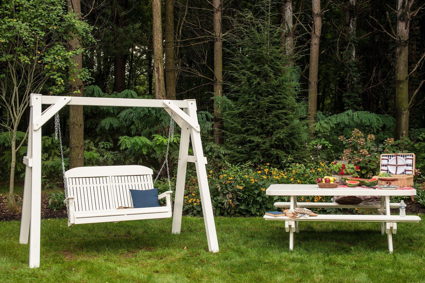 LuxCraft  A-Frame Vinyl Swing Stand (SWING SOLD SEPARATELY) - LEAD TIME TO SHIP 3 TO 4 WEEKS