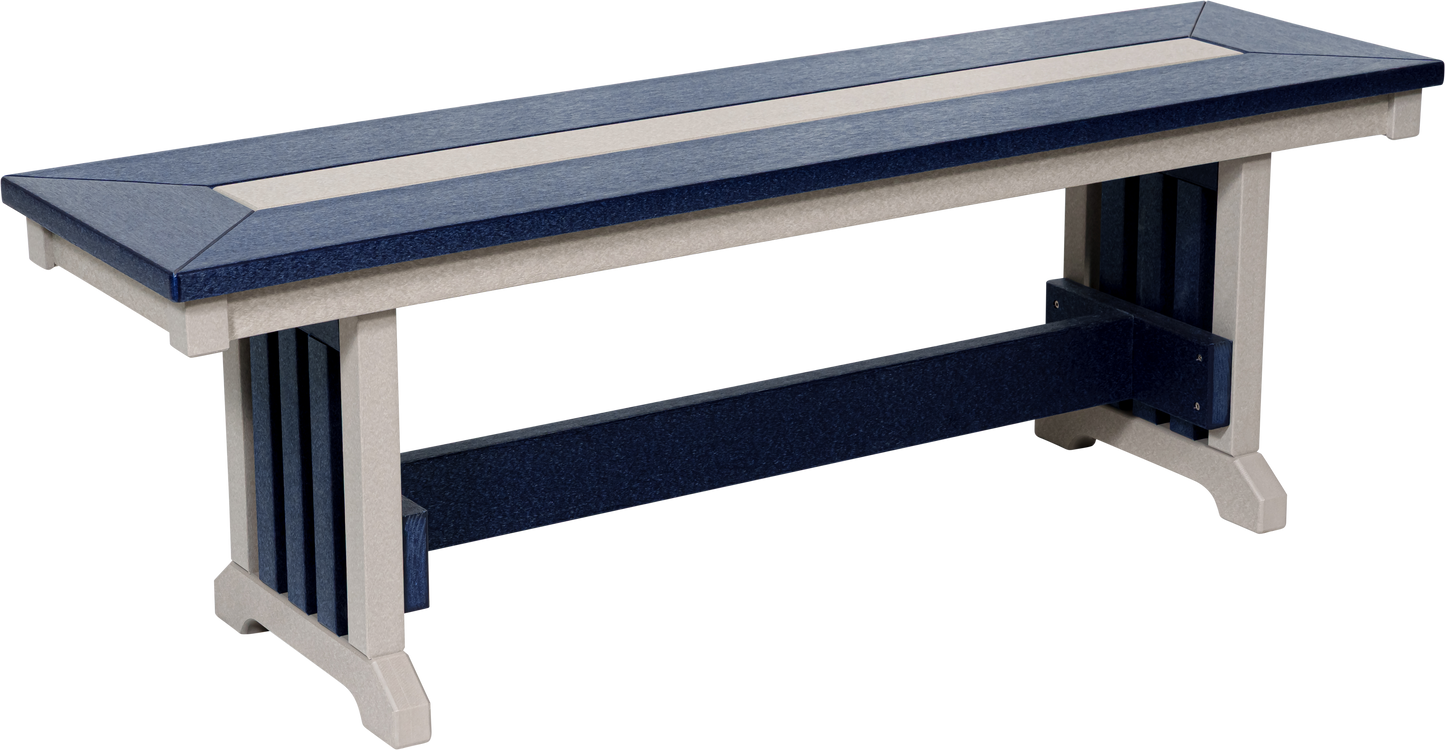 Beaver Dam Outdoor 54" Mission Bench (DINING HEIGHT) - LEAD TIME TO SHIP 8 WEEKS OR LESS