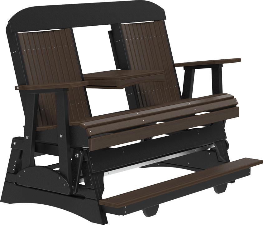 LuxCraft Counter Height Recycled Plastic 5' Classic Balcony Glider  - LEAD TIME TO SHIP 7 BUSINESS DAYS OR LESS
