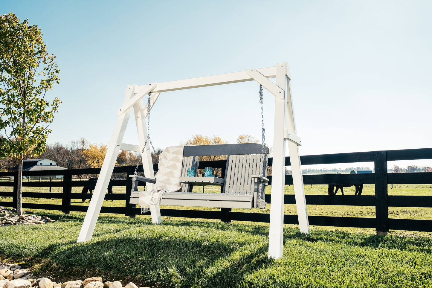 LuxCraft  A-Frame Vinyl Swing Stand (SWING SOLD SEPARATELY) - LEAD TIME TO SHIP 3 TO 4 WEEKS