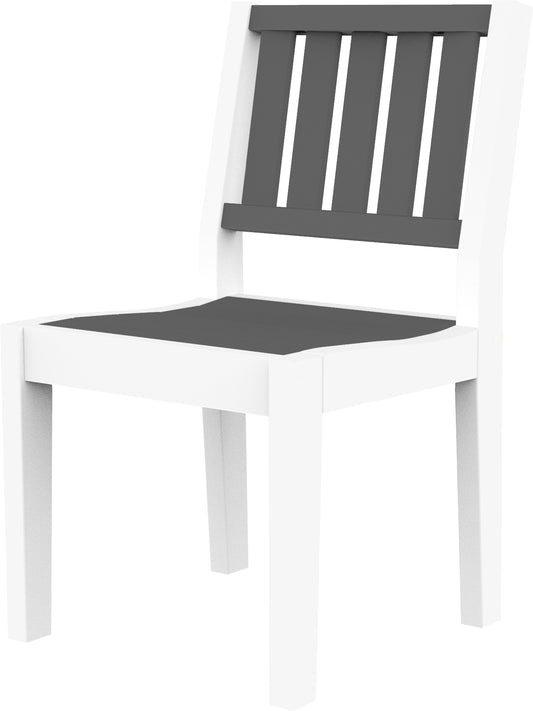 Seaside Casual Recycled Plastic Greenwich Dining Side Chair Slatted - LEAD TIME TO SHIP 2 TO 4 WEEKS