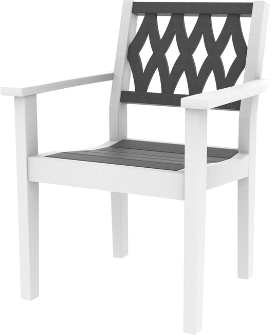 Seaside Casual Recycled Plastic Greenwich Dining Arm Chair Diamond - LEAD TIME TO SHIP 2 TO 4 WEEKS
