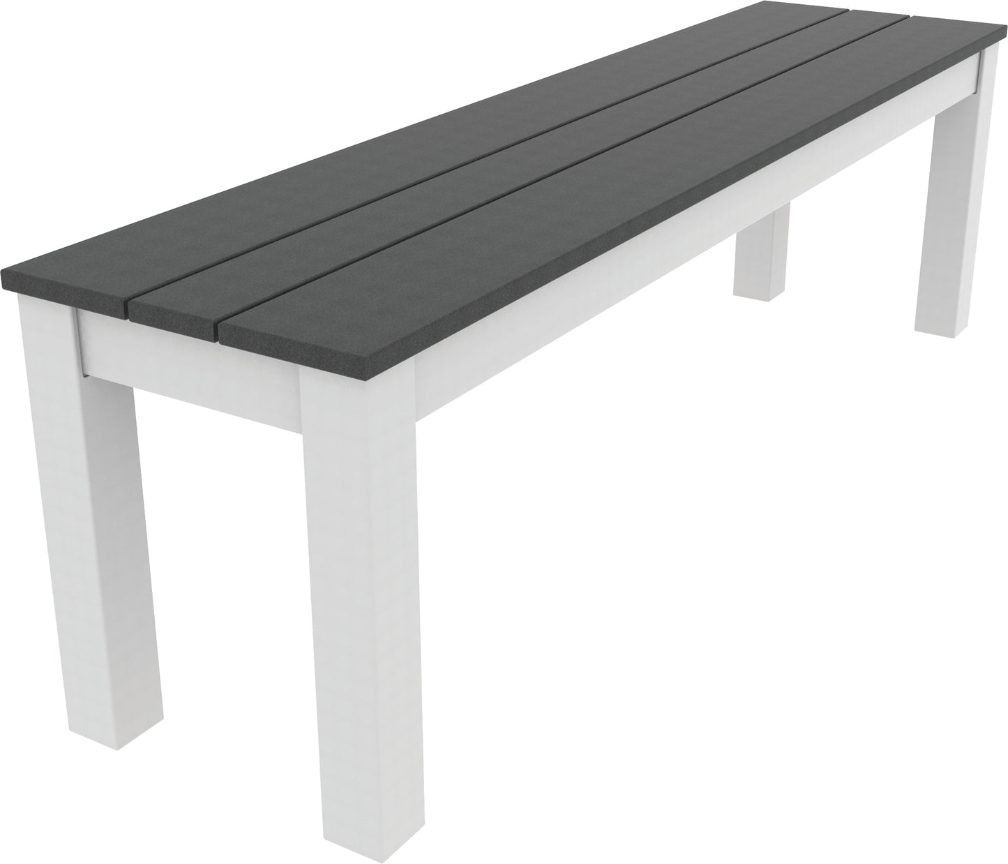 Seaside Casual Recycled Plastic Greenwich 60" Dining Bench Slatted - LEAD TIME TO SHIP 2 TO 4 WEEKS