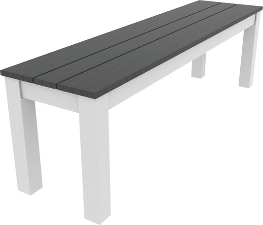Seaside Casual Recycled Plastic Greenwich 60" Dining Bench Slatted - LEAD TIME TO SHIP 2 TO 4 WEEKS