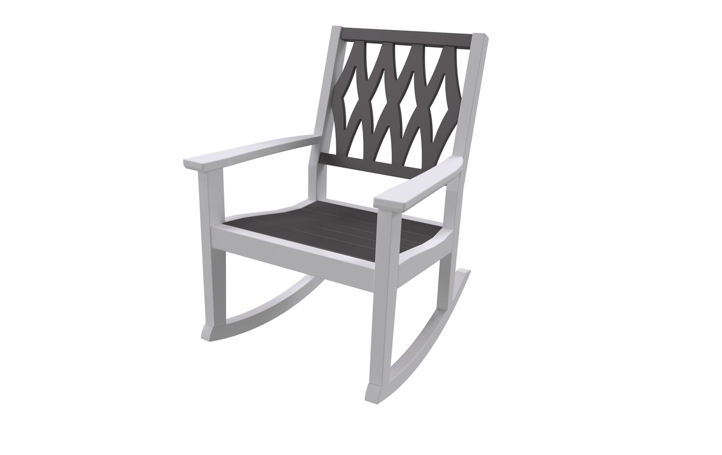 Seaside Casual Recycled Plastic Greenwich Rocking Chair Diamond - LEAD TIME TO SHIP 2 TO 4 WEEKS